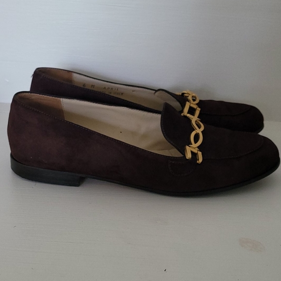 BALLY Suede Shoes with Gold buckle - Picture 2 of 5